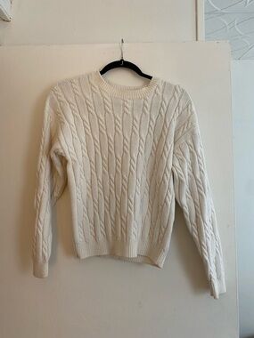 Women's 100% Cotton Cable Knit Sweater